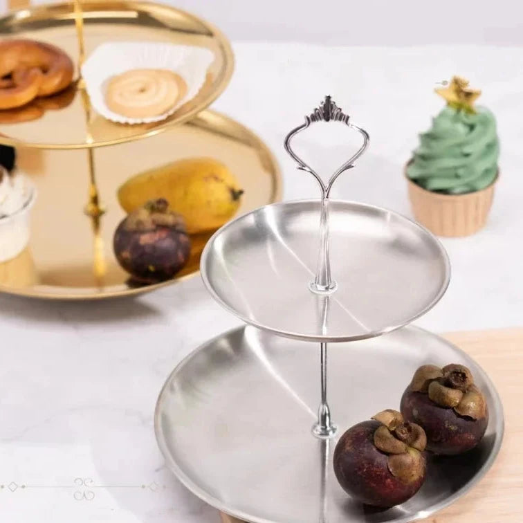 Velisse Three Tiered Stainless Steel Tray