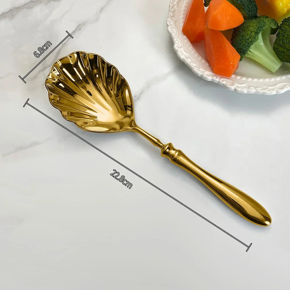 Shelly Stainless Steel Serving Spoon