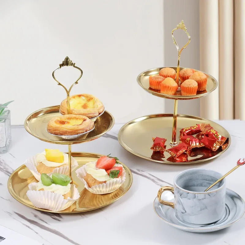 Velisse Three Tiered Stainless Steel Tray