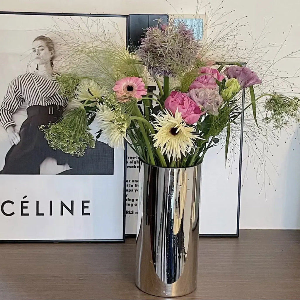 Hanae Stainless Steel Vase