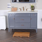 Shop Log Color Spa Solid Teak Bathroom Shower Mat Bathroom Anti-Slip Mat Mademoiselle Home Decor