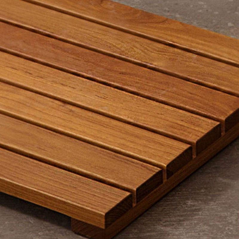 Shop Log Color Spa Solid Teak Bathroom Shower Mat Bathroom Anti-Slip Mat Mademoiselle Home Decor