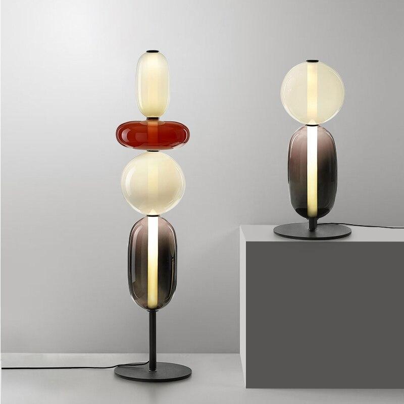 Shop 0 Modern Minimalist Glass Shade Led Floor Lamp Living Room Home Decor Bedroom Bedside Lamp Nordic Indoor Lighting Standing Light Mademoiselle Home Decor
