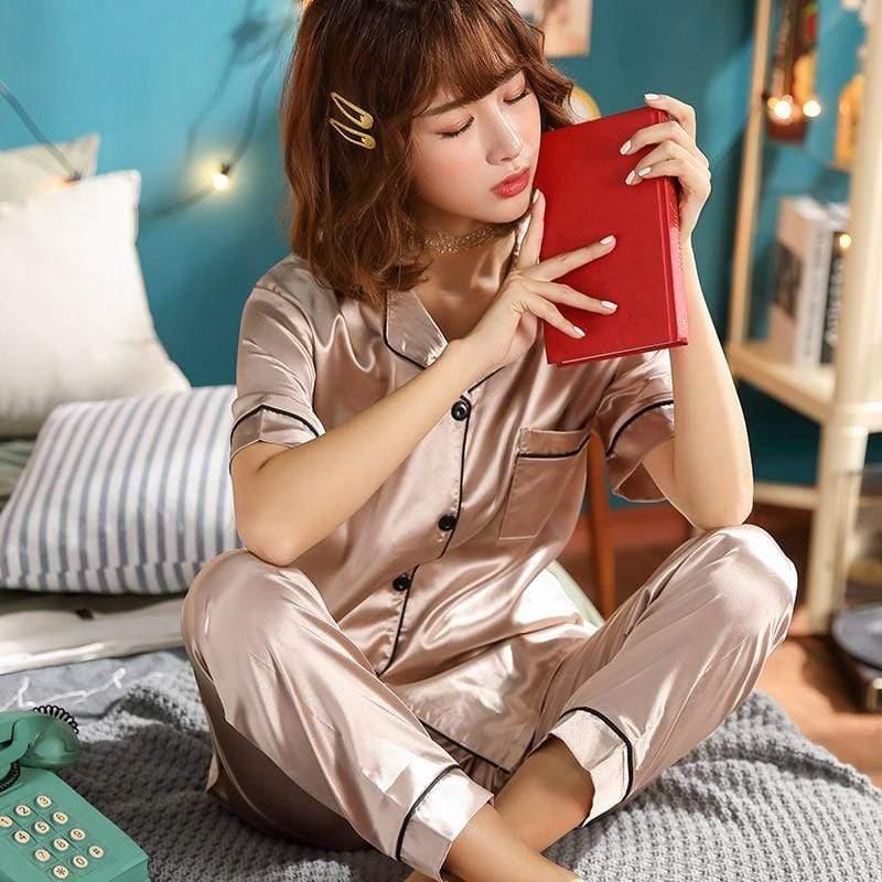 Shop 200001904 Rose Gold / S Amano Pjs Set Mademoiselle Home Decor
