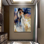 Shop 0 Abstract Lover Kiss Oil Painting Printed on Modern Portrait Poster And Prints Canvas Painting for Wall Art Picture Home Posters Mademoiselle Home Decor