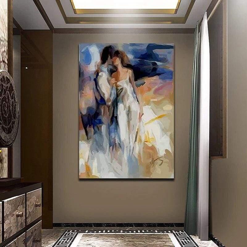 Shop 0 Abstract Lover Kiss Oil Painting Printed on Modern Portrait Poster And Prints Canvas Painting for Wall Art Picture Home Posters Mademoiselle Home Decor