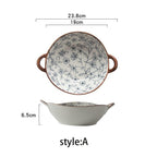 Shop 0 A 780ml Japanese Soup Bowl With Handle Ceramic Salad Bowl Kitchen Tableware Pasta Dish Bowl Microwave Oven Bakware Pan Mademoiselle Home Decor
