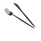 Shop 0 F Phnom Penh Ceramic Plate Western Steak Plate Dishes and plates sets Black matte scratch-resistant pendulum Fruit plate disc Mademoiselle Home Decor