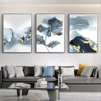 Shop 0 Abstract Fog Mountain Canvas Painting Wall Art Picture Luxury  Blue Marble Flower Poster and Print Home Decor Living Room Design Mademoiselle Home Decor