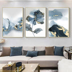 Shop 0 Abstract Fog Mountain Canvas Painting Wall Art Picture Luxury  Blue Marble Flower Poster and Print Home Decor Living Room Design Mademoiselle Home Decor