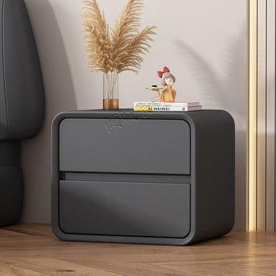 Shop 0 dark gray Creative Bedside Table Free Installation Modern Style Solid Wood Bedroom Nightstands Storage Cabinet Hotel End Table Mademoiselle Home Decor