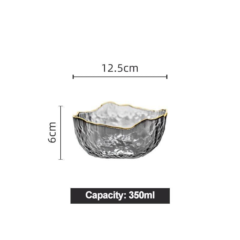 Shop 0 Black 1 / China Creative fruit salad ramen glass bowl cute mixing rice cereal soup bowls set ice cream dessert bowl kitchen Household Tableware Mademoiselle Home Decor