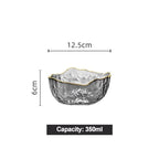 Shop 0 Black 1 / China Creative fruit salad ramen glass bowl cute mixing rice cereal soup bowls set ice cream dessert bowl kitchen Household Tableware Mademoiselle Home Decor