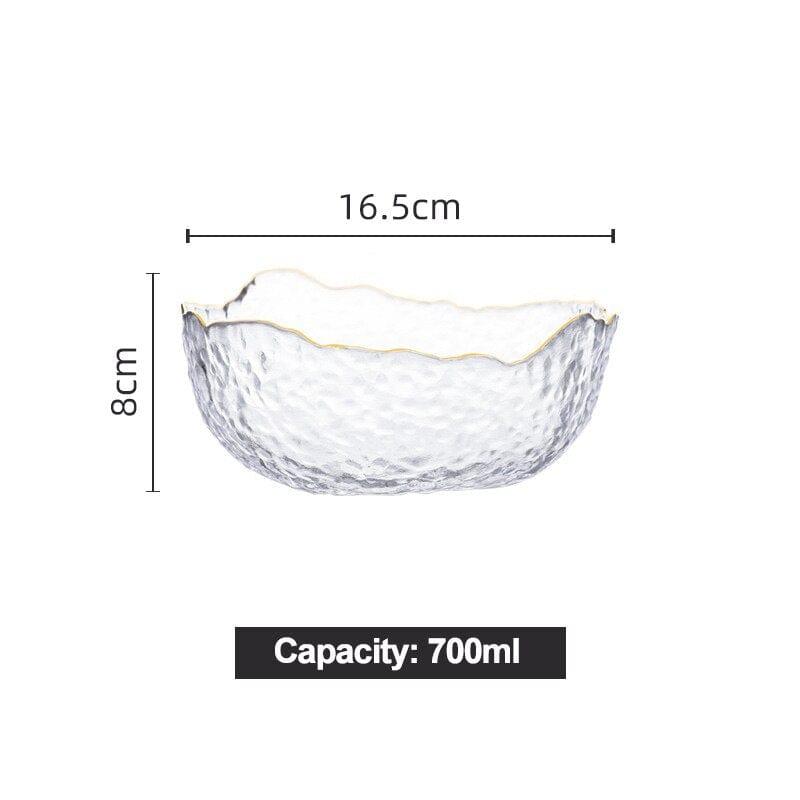 Shop 0 Transparent 2 / China Creative fruit salad ramen glass bowl cute mixing rice cereal soup bowls set ice cream dessert bowl kitchen Household Tableware Mademoiselle Home Decor