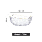 Shop 0 Transparent 2 / China Creative fruit salad ramen glass bowl cute mixing rice cereal soup bowls set ice cream dessert bowl kitchen Household Tableware Mademoiselle Home Decor