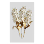 Shop 0 08 / 13x18cm No Frame Nordic Golden Abstract Leaf Flower Wall Art Canvas Painting Black White Feathers Poster Print Wall Picture for Living Room Decor Mademoiselle Home Decor