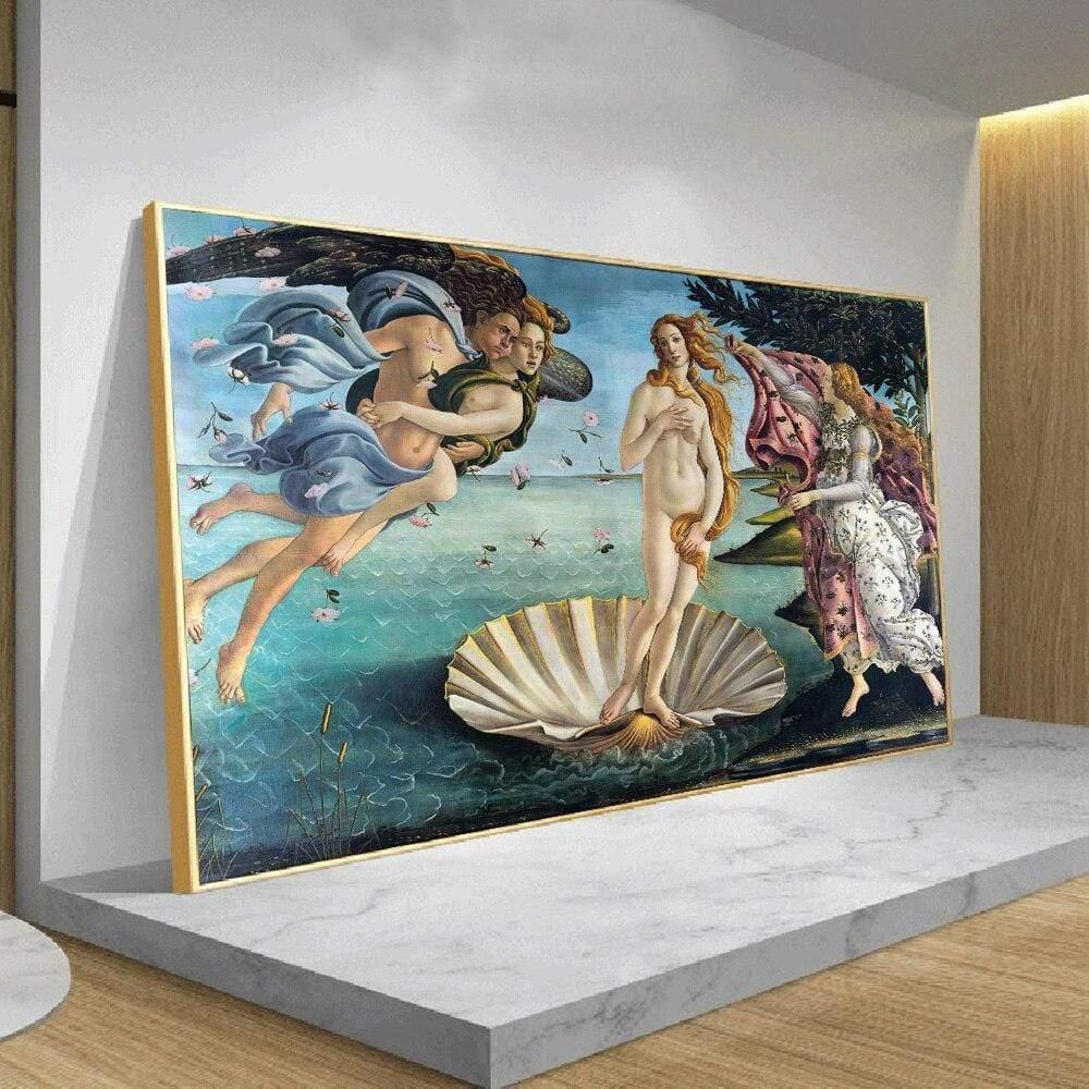 Shop 0 The Birth Of Venus Renaissance Famous Oil Painting On Canvas Botticelli Reproduction Art Print Classical Wall Picture Cuadros Mademoiselle Home Decor