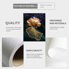 Shop 0 Nordic Golden Luxury Canvas Painting Gold Leaf Plant Picture Home Decor Wall Art Green Posters and Prints for Living Room Design Mademoiselle Home Decor