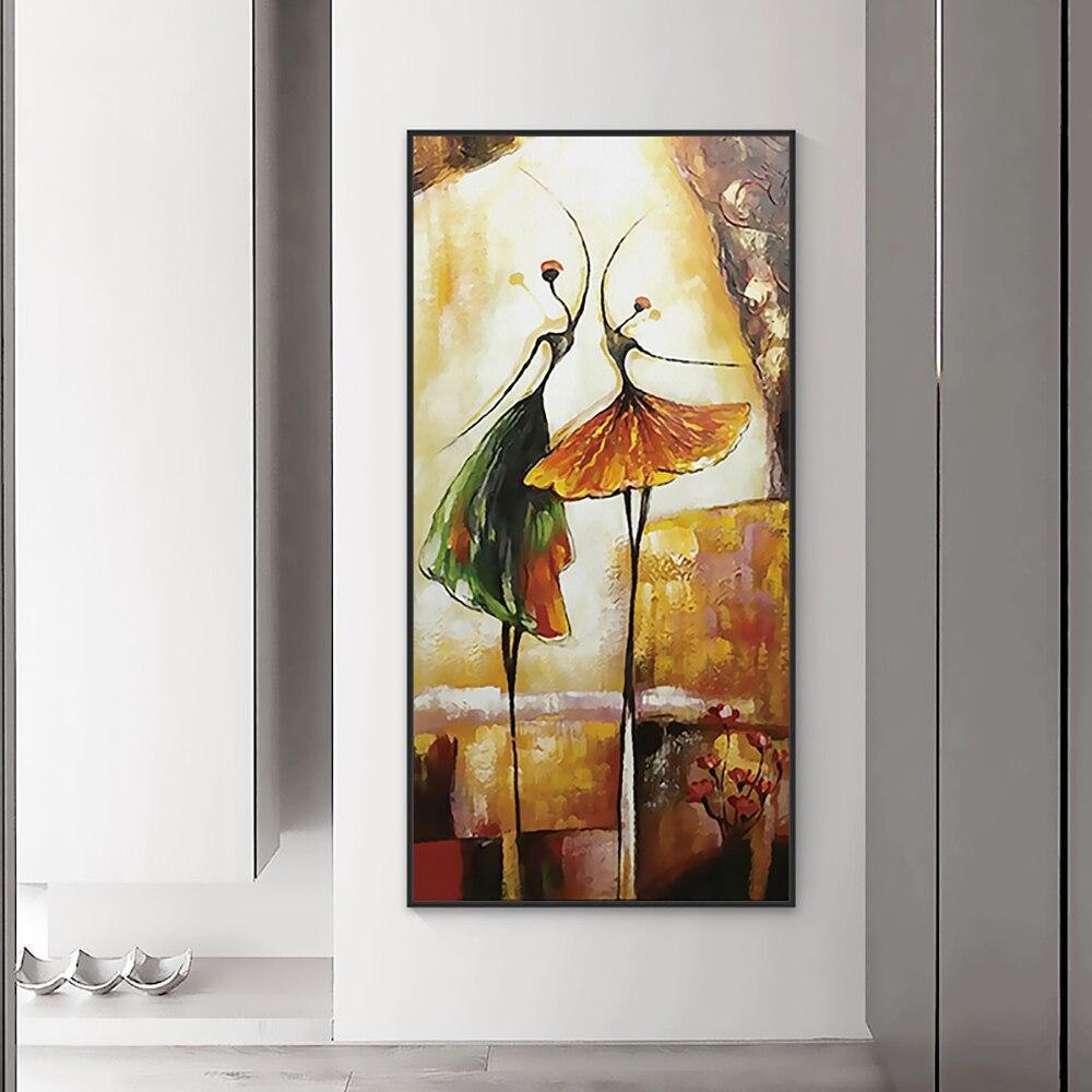 Shop 0 Texture Thick Handmade Abstract Figure Oil Painting On Canvas Wall Art Picture Hand Painted Dancing Girl Oil Painting Unframed Mademoiselle Home Decor