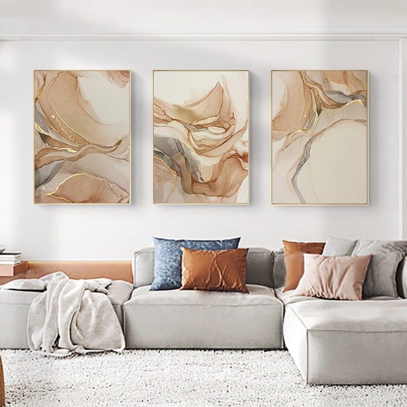 Shop 0 Beige Marble Poster Canvas Painting Nordic Modern Fashion Abstract Gold Luxury Home Decor Wall Art Print for Living Room Picture Mademoiselle Home Decor