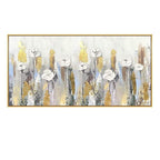 Shop 0 40cmx80cm / A Gold White Flower Handmade Abstract Thick Oil Painting Large Abstract Wall Art Oil Canvas Hand Painted Modern Paintings Unframed Mademoiselle Home Decor
