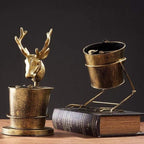 Shop 152601 Deer (left) Bucket Ashtray Mademoiselle Home Decor