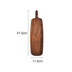 Shop 0 41.5x11.5 Black Walnut Wood Cutting Board Solid Wood Creative Whole Wood Bread Tray Fruit Chopping Board Kitchen Wooden Board kitchen tool Mademoiselle Home Decor