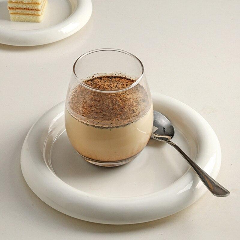 Shop 0 Chubby Flat Plate Ceramic Dishes Salad Dessert Plates Dinner Sauce Bowl White Turn-up Mini Vinegar Dish Jewelry Display Plate Mademoiselle Home Decor