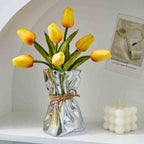 Shop 0 Nordic Glass Vase Ins Style Creative Dektop Home Decor Transparent Dried Flower Arrangement Vases Simple Living Room Decoration Mademoiselle Home Decor