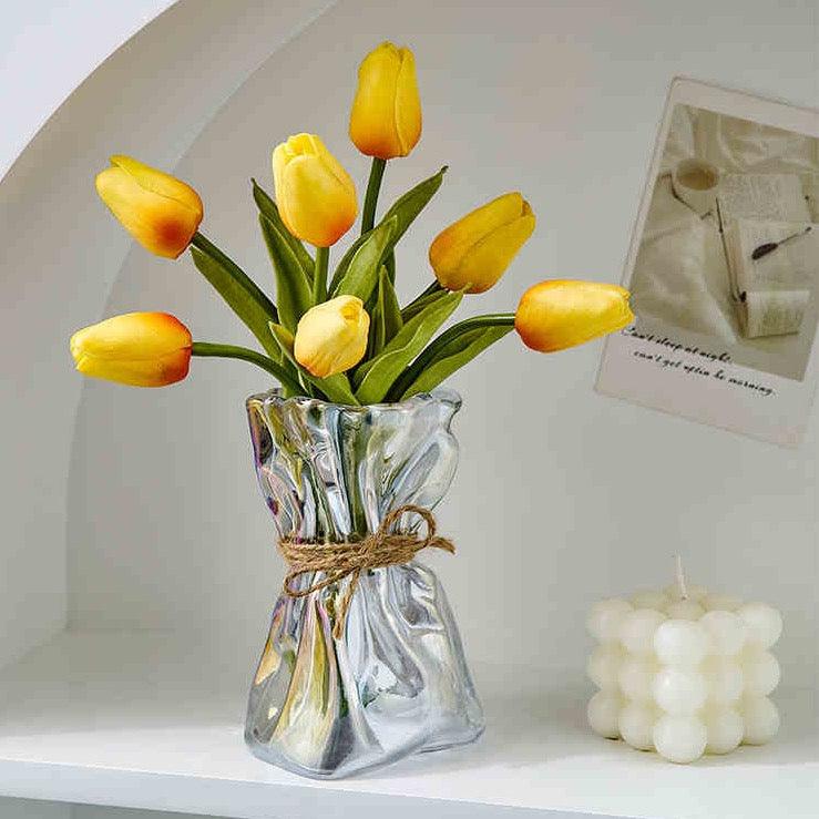 Shop 0 Nordic Glass Vase Ins Style Creative Dektop Home Decor Transparent Dried Flower Arrangement Vases Simple Living Room Decoration Mademoiselle Home Decor