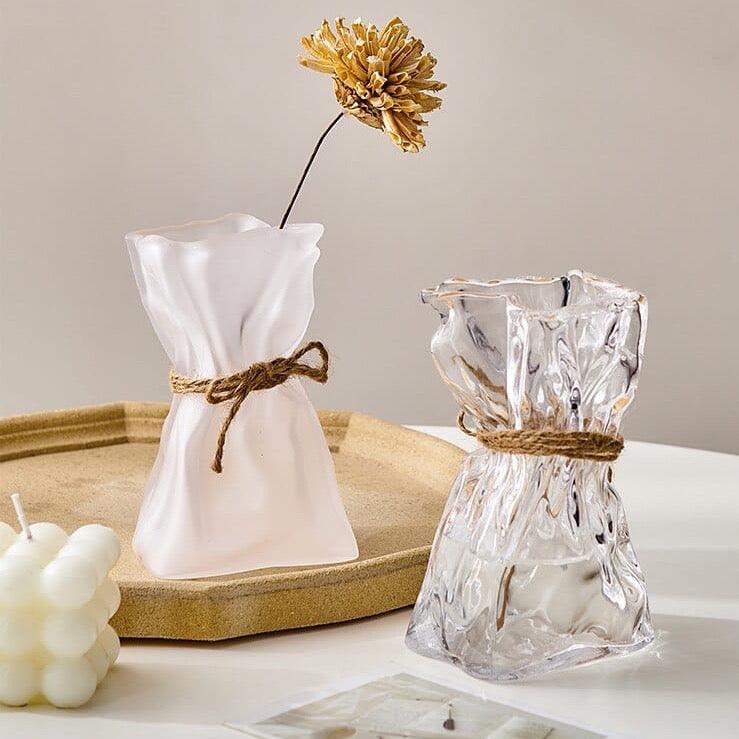Shop 0 Nordic Glass Vase Ins Style Creative Dektop Home Decor Transparent Dried Flower Arrangement Vases Simple Living Room Decoration Mademoiselle Home Decor