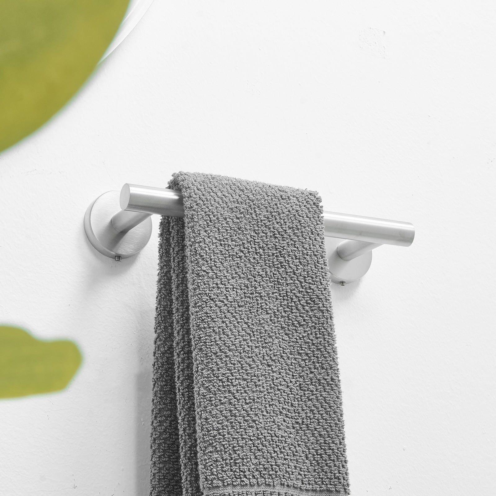 Shop Single Post Wall Mounted Towel Bar Toilet Paper Holder in Brushed Nickel Mademoiselle Home Decor