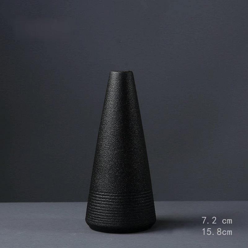 Shop 0 8 Black Ceramic Small Vase Home Decoration Crafts Tabletop Ornament Simplicity Japanese-style Decoration Mademoiselle Home Decor