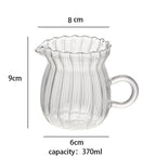 Shop 0 370ml Nordic Transparent Glass Coffee Milk Jug Set With Handle Espresso Coffee Frothing Cup Tea Pitcher Separator Cafe Drinkware Tool Mademoiselle Home Decor