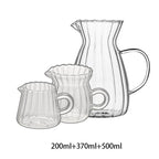 Shop 0 3pc Nordic Transparent Glass Coffee Milk Jug Set With Handle Espresso Coffee Frothing Cup Tea Pitcher Separator Cafe Drinkware Tool Mademoiselle Home Decor