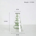Shop 0 Green Vase 15CM Nordic Decoration Home Glass Vase Living Room Decoration Home Decor Hydroponic Transparent Glass Container Tabletop Vases Modern Mademoiselle Home Decor