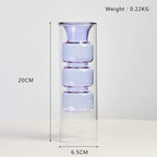 Shop 0 Purple 20CM Nordic Decoration Home Glass Vase Living Room Decoration Home Decor Hydroponic Transparent Glass Container Tabletop Vases Modern Mademoiselle Home Decor