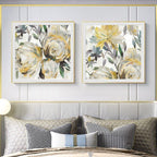 Shop 0 Scandinavian Abstract Flower Canvas Painting Yellow Plant Leafs Posters and Prints Wall Art Pictures for Living Room Decoration Mademoiselle Home Decor