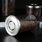 Shop 0 Glass Vacuum Air Sealed Tank Coffee Bean Storage Tank Glass Snacks Dried Fruit Storage Bottle Kitchen Tea Caddy Storage Bottle Mademoiselle Home Decor