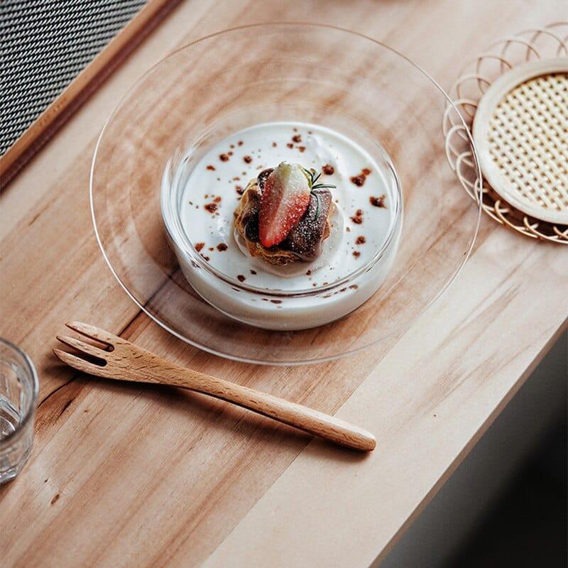 Shop 0 INS Nordic Style Yogurt Mousse Mug Cocktail Ice Cream Cup Set Dessert Small Glass Hot Drink Straw Hat Shape Glass Vase Mademoiselle Home Decor