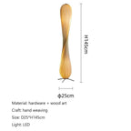 Shop 0 D25 H145cm / Foot switch Nordic Creativity Wood Art Led Floor Lamp Modern Hotel Living Room Home Decor Sofa Corner Standing Light Bedroom Bedside Lamp Mademoiselle Home Decor