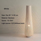 Shop 0 White Bamboo Weaving Floor Lamps For Living Room Bedroom Bedside Study Decor Led Floor Lamp Modern Homestay Tea Room Corner Floor Lamp Mademoiselle Home Decor