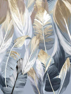 Shop 0 30x40cm no frame / PC 80380 Gold Tropical Tree Palm Leaves Canvas Paintings On The Wall Art Canvas Prints Picture Posters for Hawaiian Luau Party Home Decor Mademoiselle Home Decor