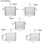 Shop 0 Heat Resistant Glass Non Stick Pan Pots With Lid For Soup Noodles Baby Food Kitchen Saucepan Ramen Cooker Grass Pot Cooking Best Mademoiselle Home Decor