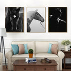 Shop 0 Black White Horse Animal Picture Home Decor Nordic Canvas Painting Wall Art Print Minimalist Realist Art Poster for Living Room Mademoiselle Home Decor