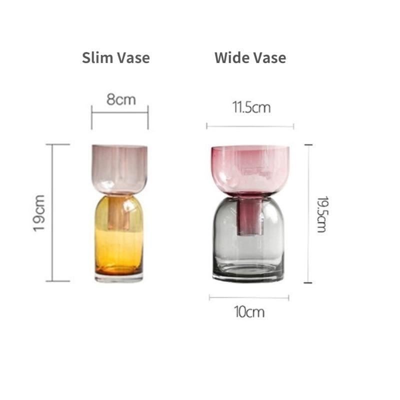 Shop 0 Two Ways Flower Vase Home Decor Living Room Decoration Glass Vase Christmas Gift Plant Pots Nordic Vases Succulent Planter Mademoiselle Home Decor