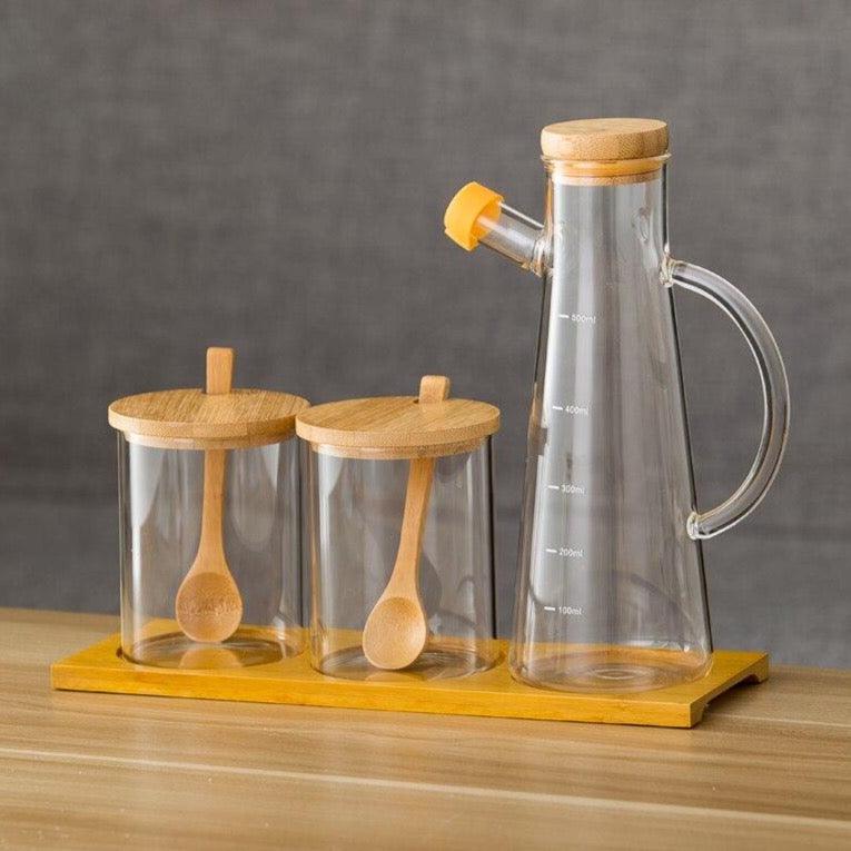 Shop 0 Spice Jar Glass Jars and Lids Household Glass Containers Salt Jar Nordic Combination Kitchen Seasoning Sauce Bottle Home Storage Mademoiselle Home Decor