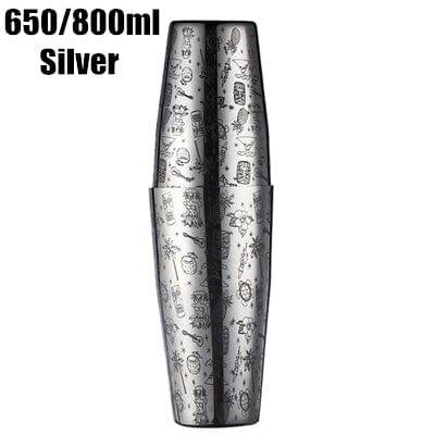 Shop 0 K 550ml/850ml Engraving Stainless Steel Cocktail Boston Bar Shaker Bar Tools Mademoiselle Home Decor