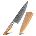 Shop 0 wooden sheath / China HEZHEN 8.3 Professional Chef Knife 67 Layers Damascus Steel Cook Tools Razor Sharp Japanese Core Blade Kitchen Accessories Mademoiselle Home Decor