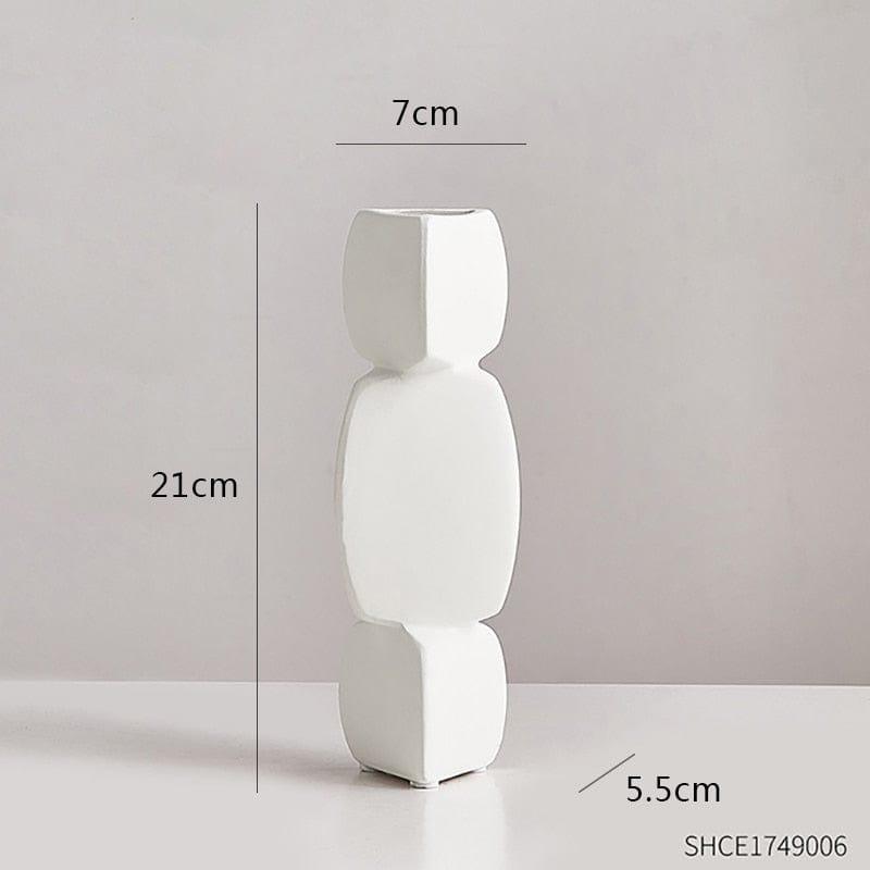 Shop 0 White-small Modern minimalist vase decoration home Flower Arrangement Living Room Flowerpot Nordic minimalist decor black vase Art Ornaments Mademoiselle Home Decor